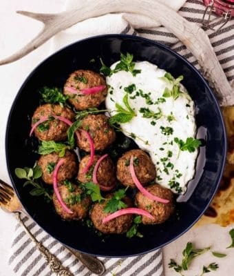 Mediterranean Venison Meatballs feature