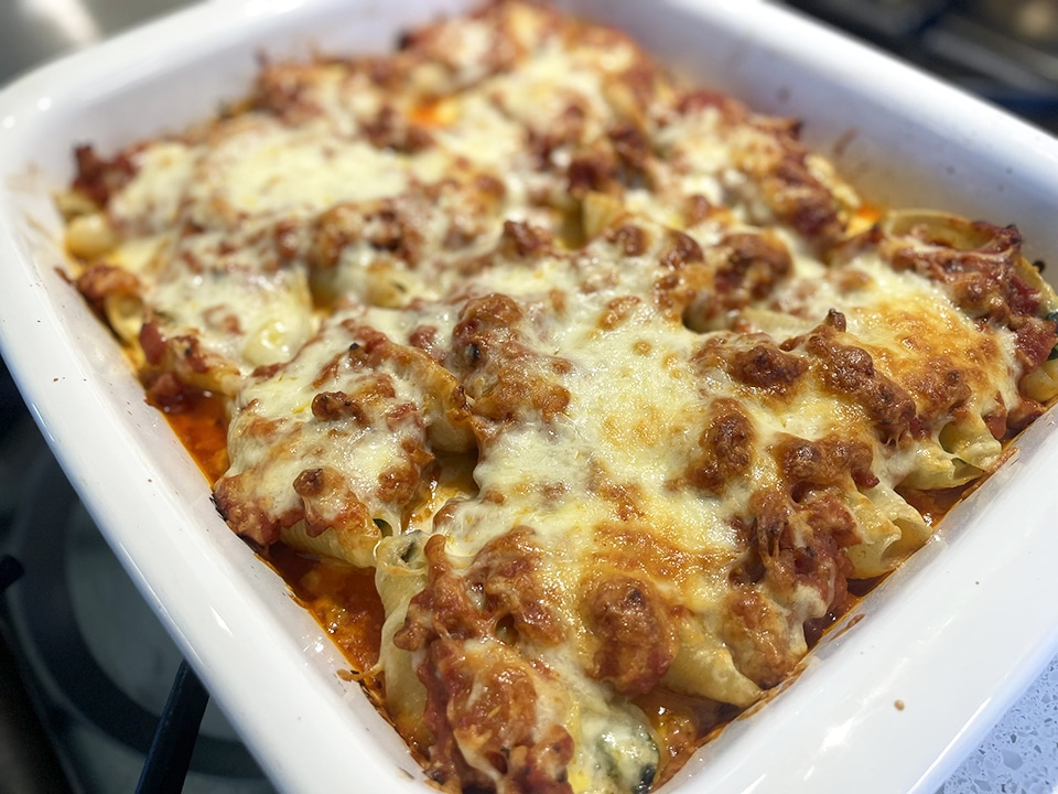 Baked stuffed shells