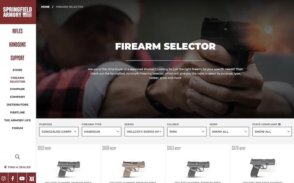 Firearm selector Springfield Armory