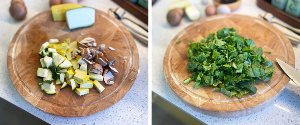Chopped veggies