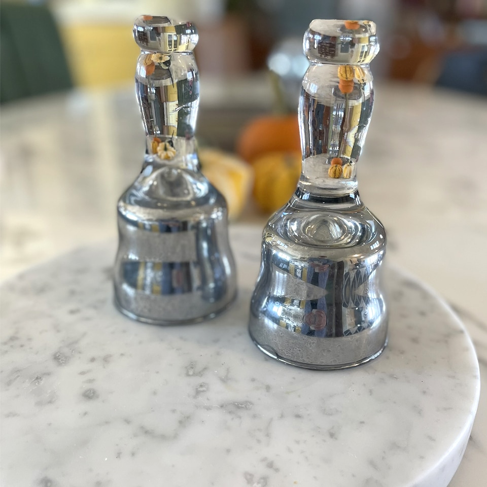 Finished Mercury glass vintage cloches