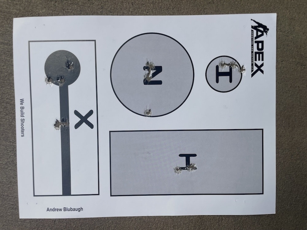 MEchanical offset horizontal target