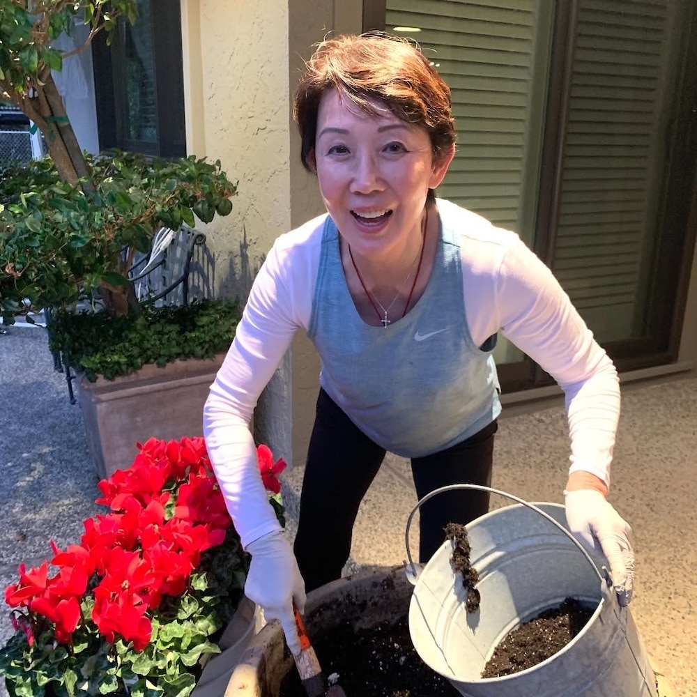 Vera planting flowers Behind the Scenes